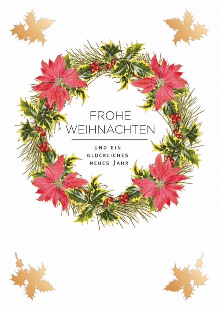 Online Weihnachtskarte mit Adventskranz