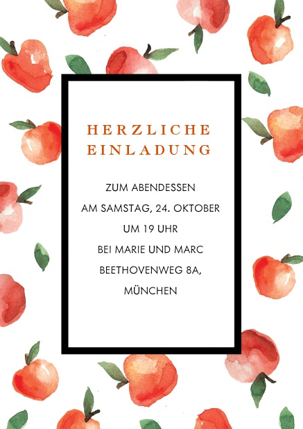 Rote Apfelernte - Herbst