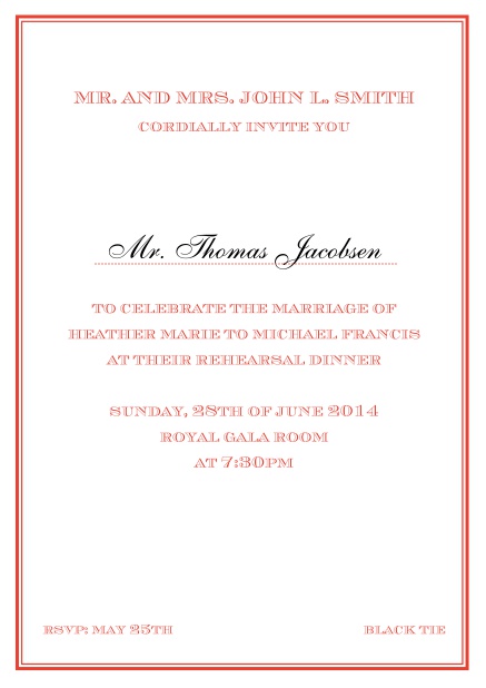 Classic Formal Invitations - EventKingdom