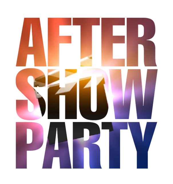 Online Invitation card with cut our After Show Party for photo White.