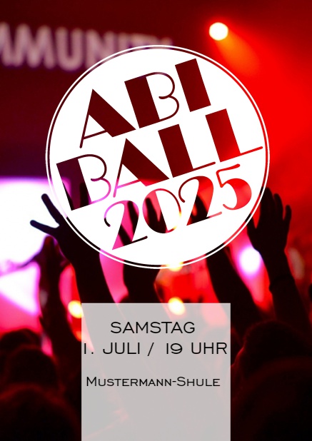 Online Einladung mit Abiball 2025 Design