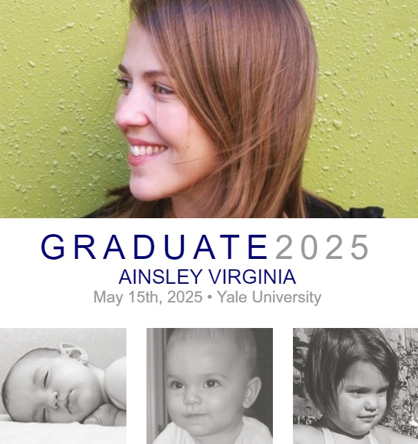 Online Save the Date card with 4 photo fields for Graduation.