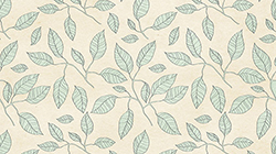 Illustration of painted green leaves on beige background