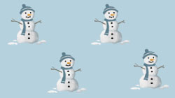 Illustration of cute snowmen