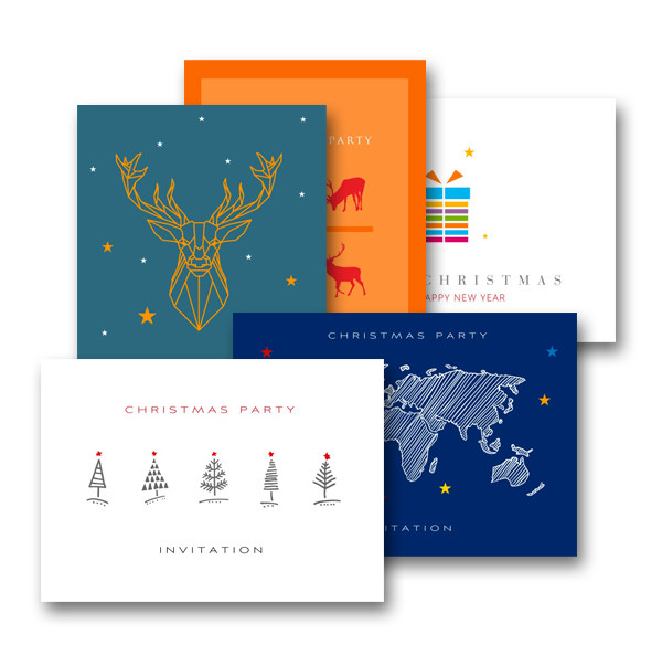 modern company christmas cards